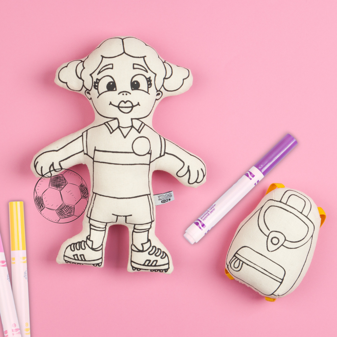 Soccer Girl with Pigtails Kiboo Kids