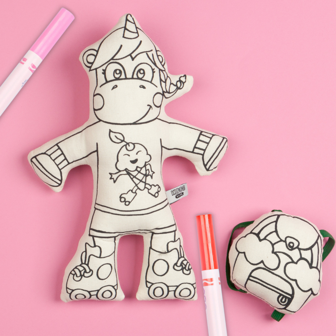 Unicorn with Mini Rainbow Backpack Kiboo Kids