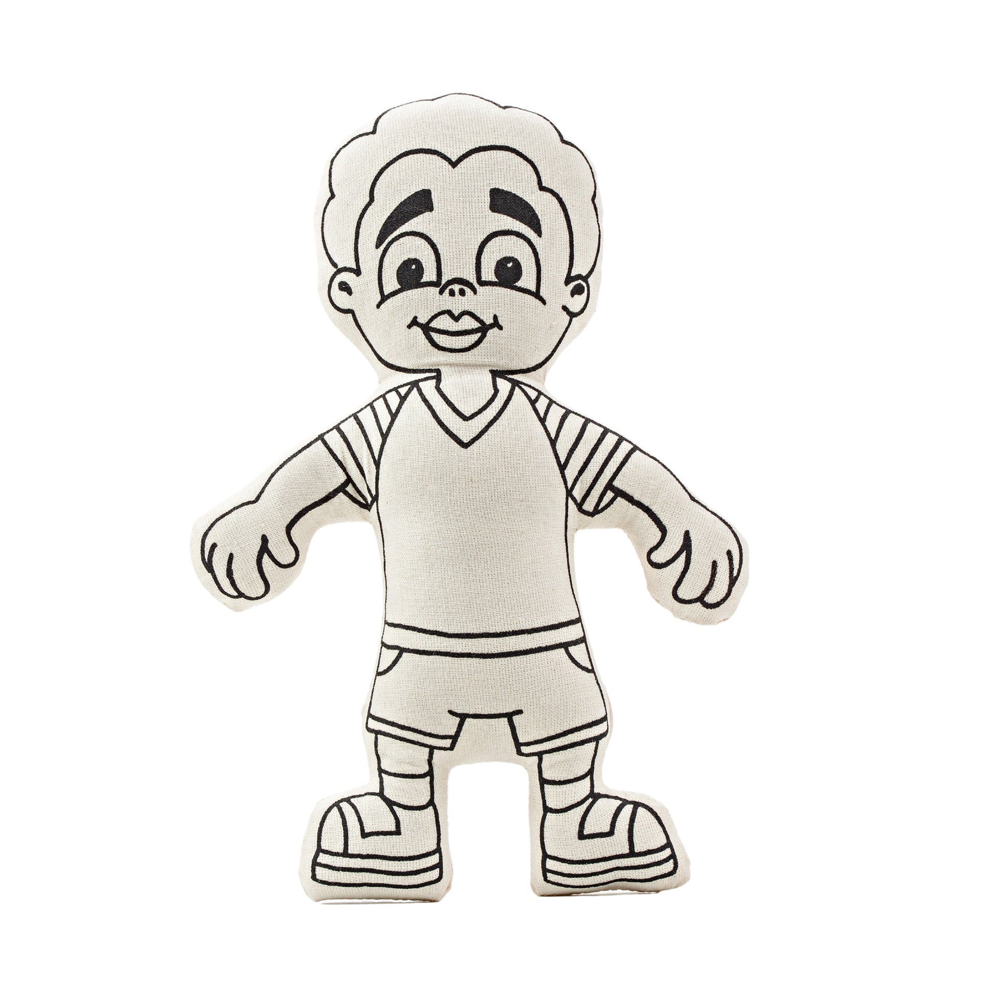 Kiboo Kids doll for coloring boy with stripes t-shirt