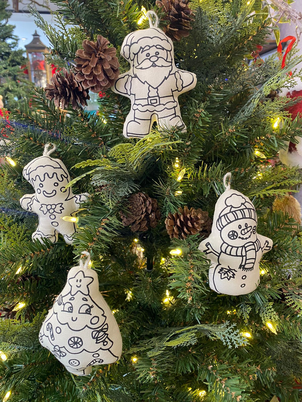Santa Klaus Ornament for Coloring