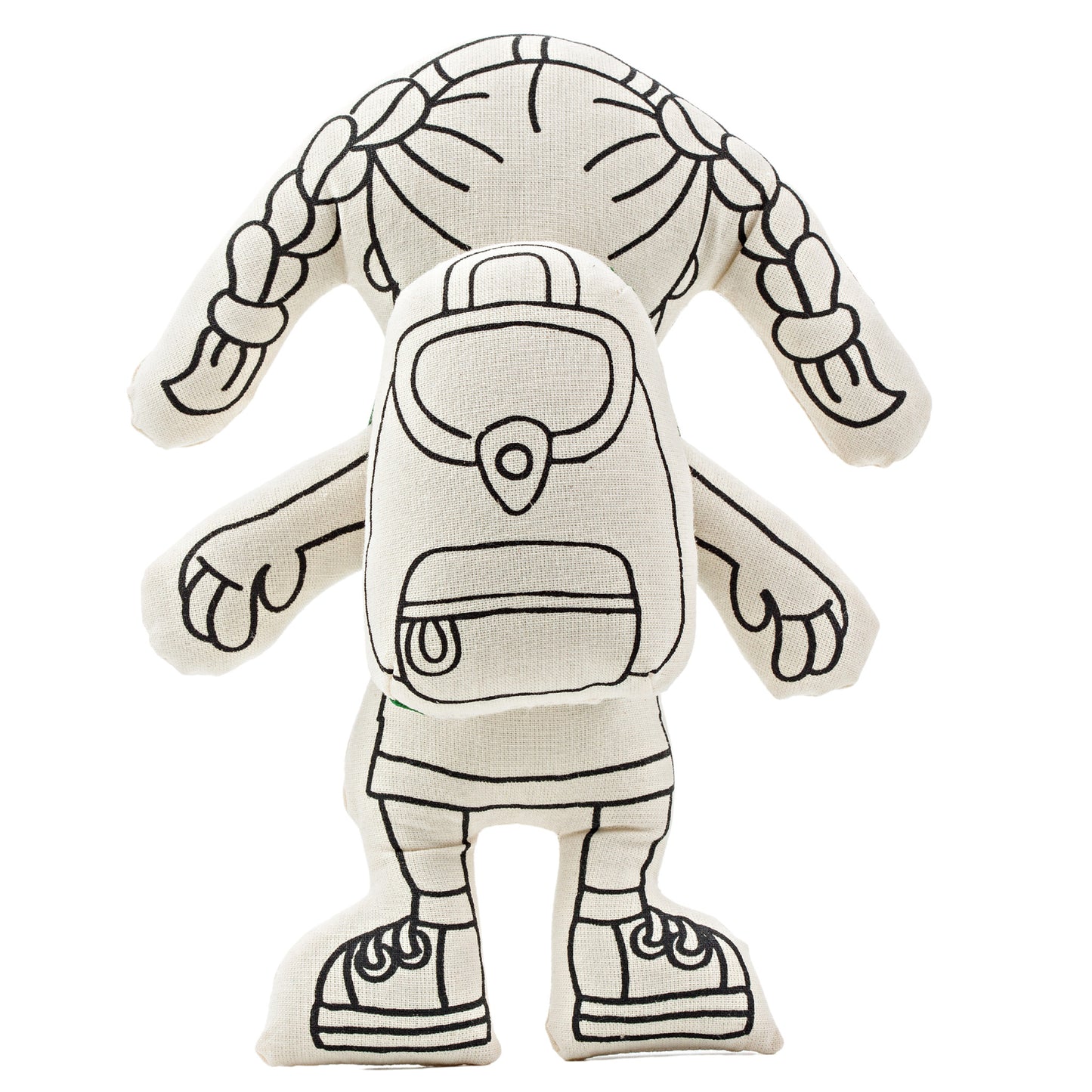 Kiboo Kids - Doll for Coloring - Girl with Braids