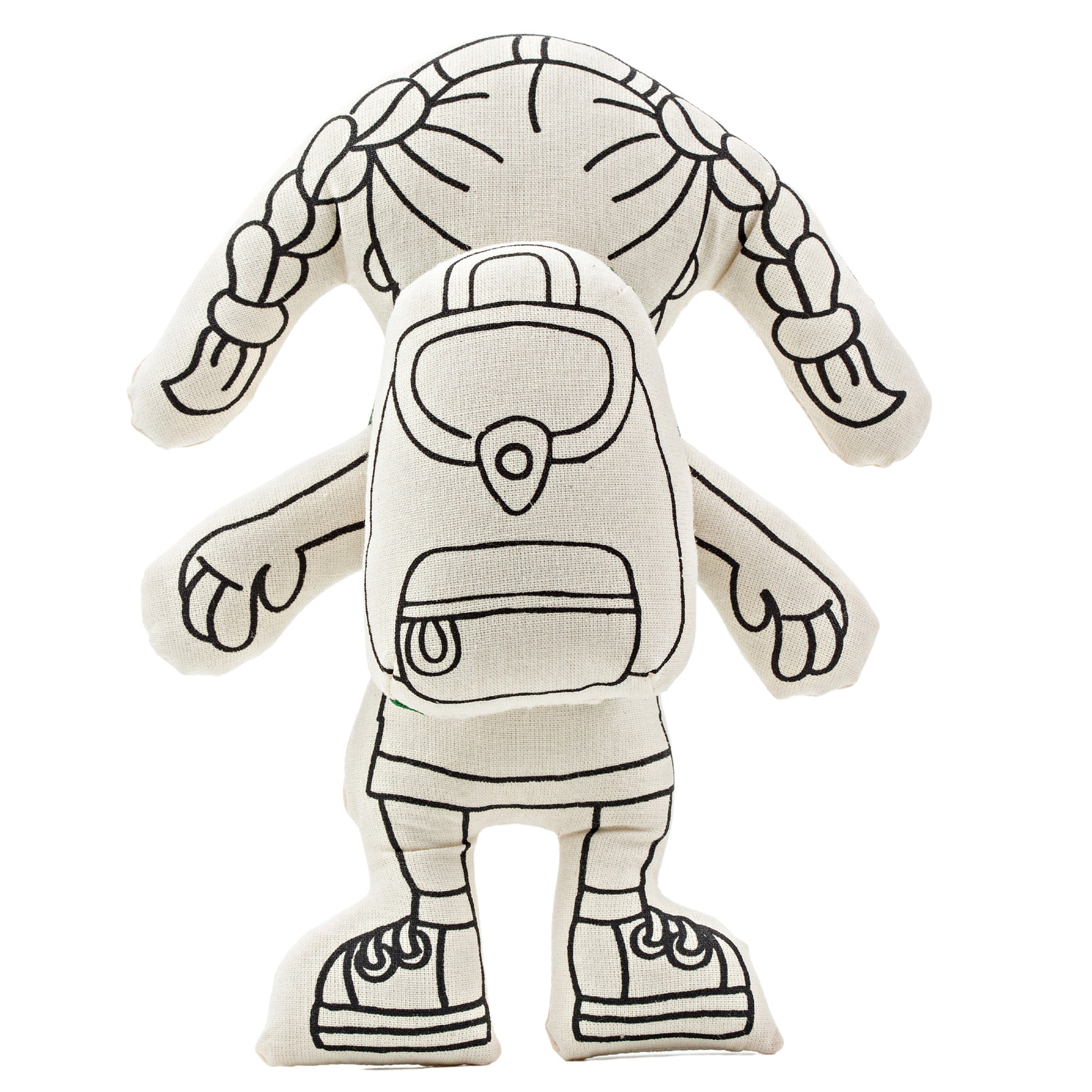Kiboo Kids - Doll for Coloring - Girl with Braids