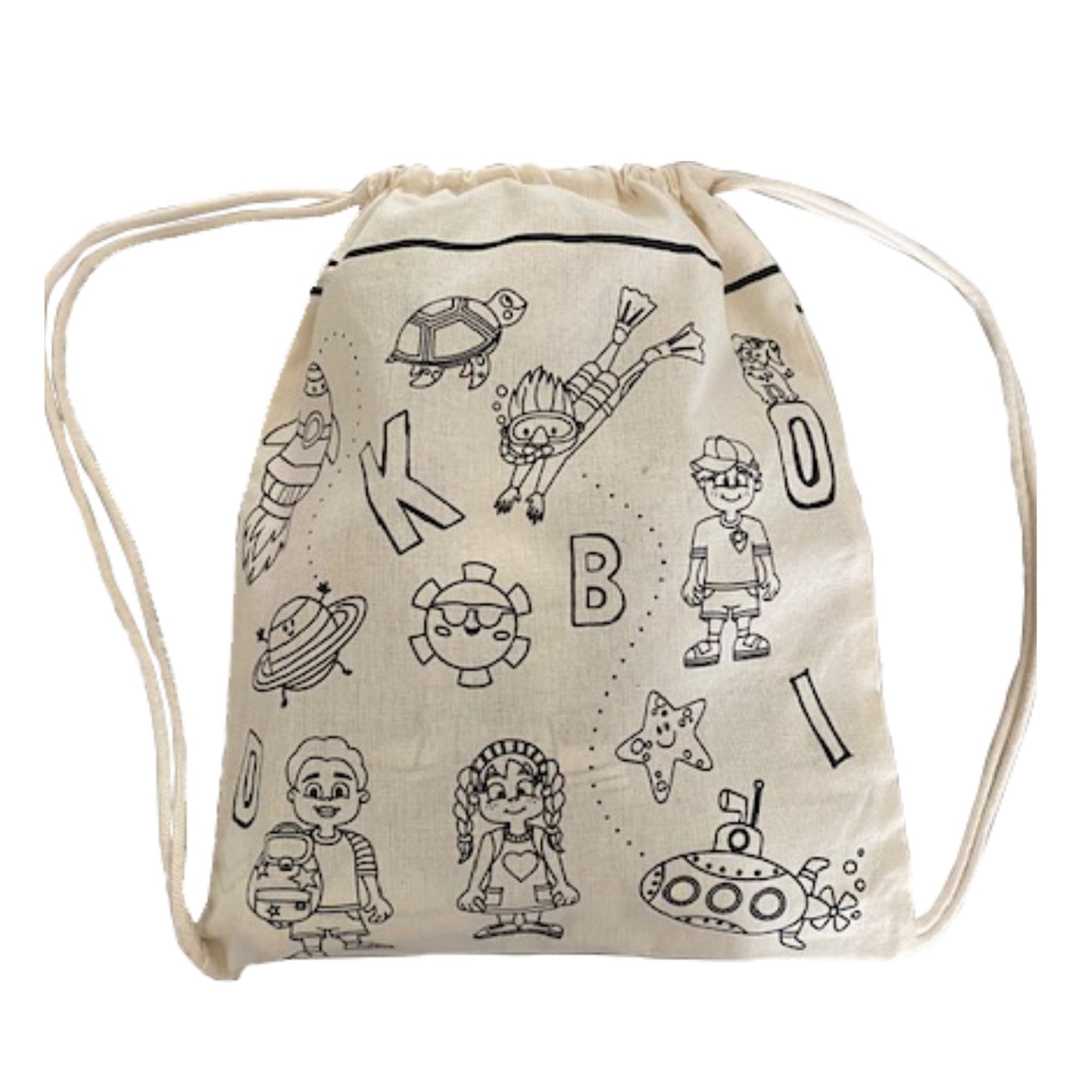 Drawstring Backpack for Coloring - Kiboo Creative