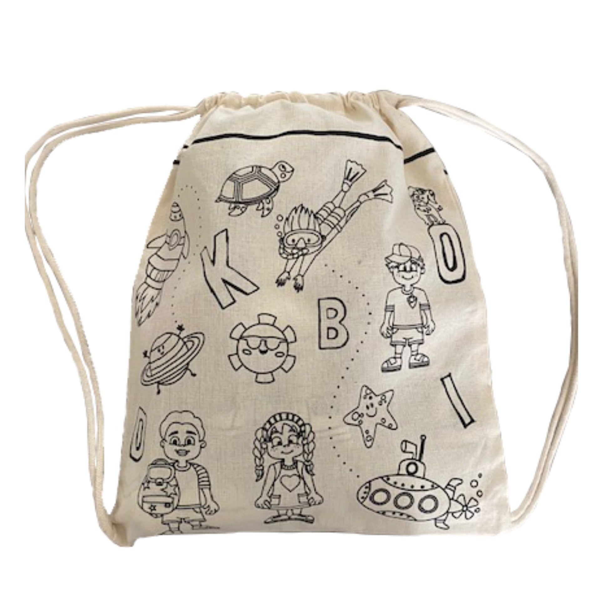 Drawstring Backpack for Coloring - Kiboo Creative