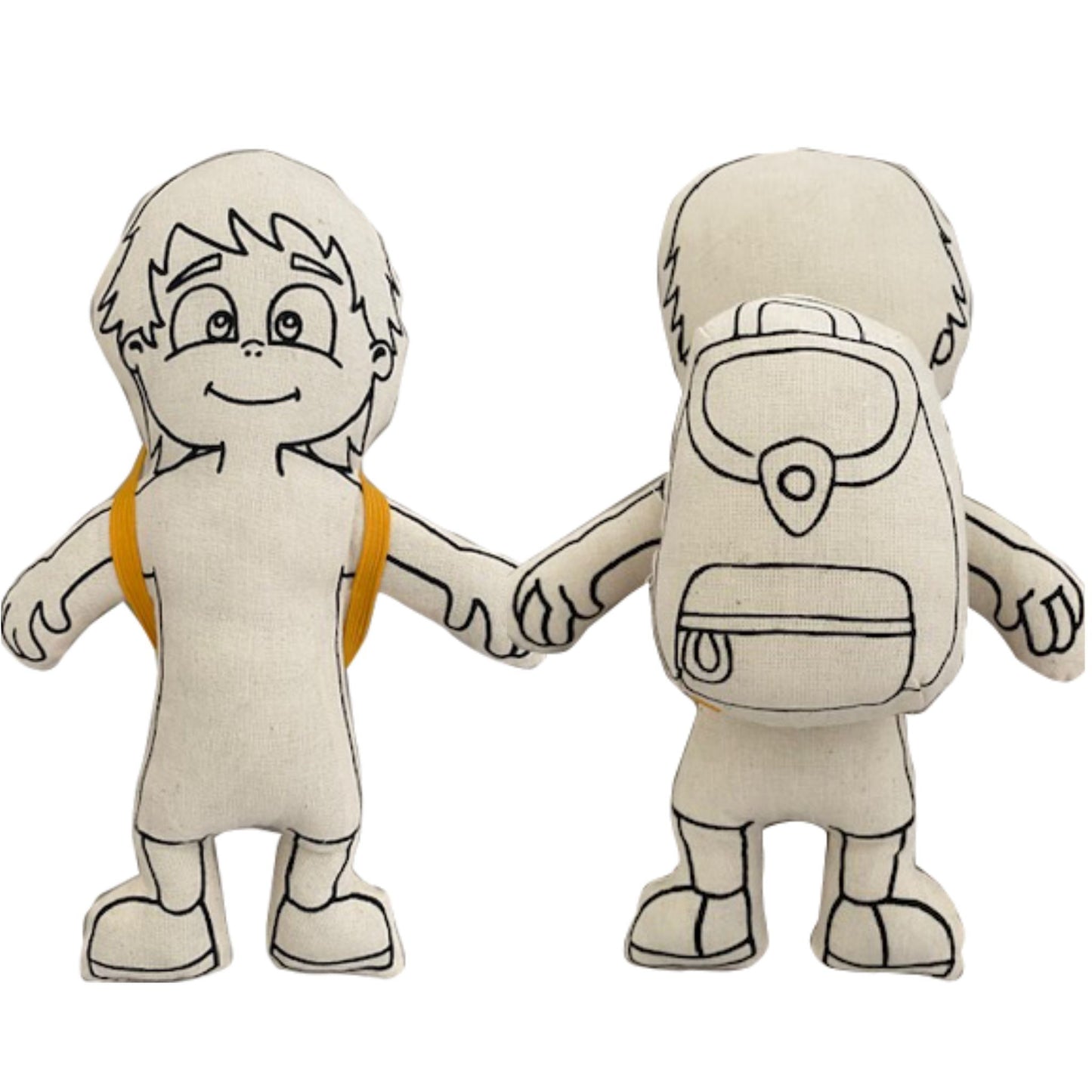 Doll for Coloring - Gender Neutral - Kid with Bangs