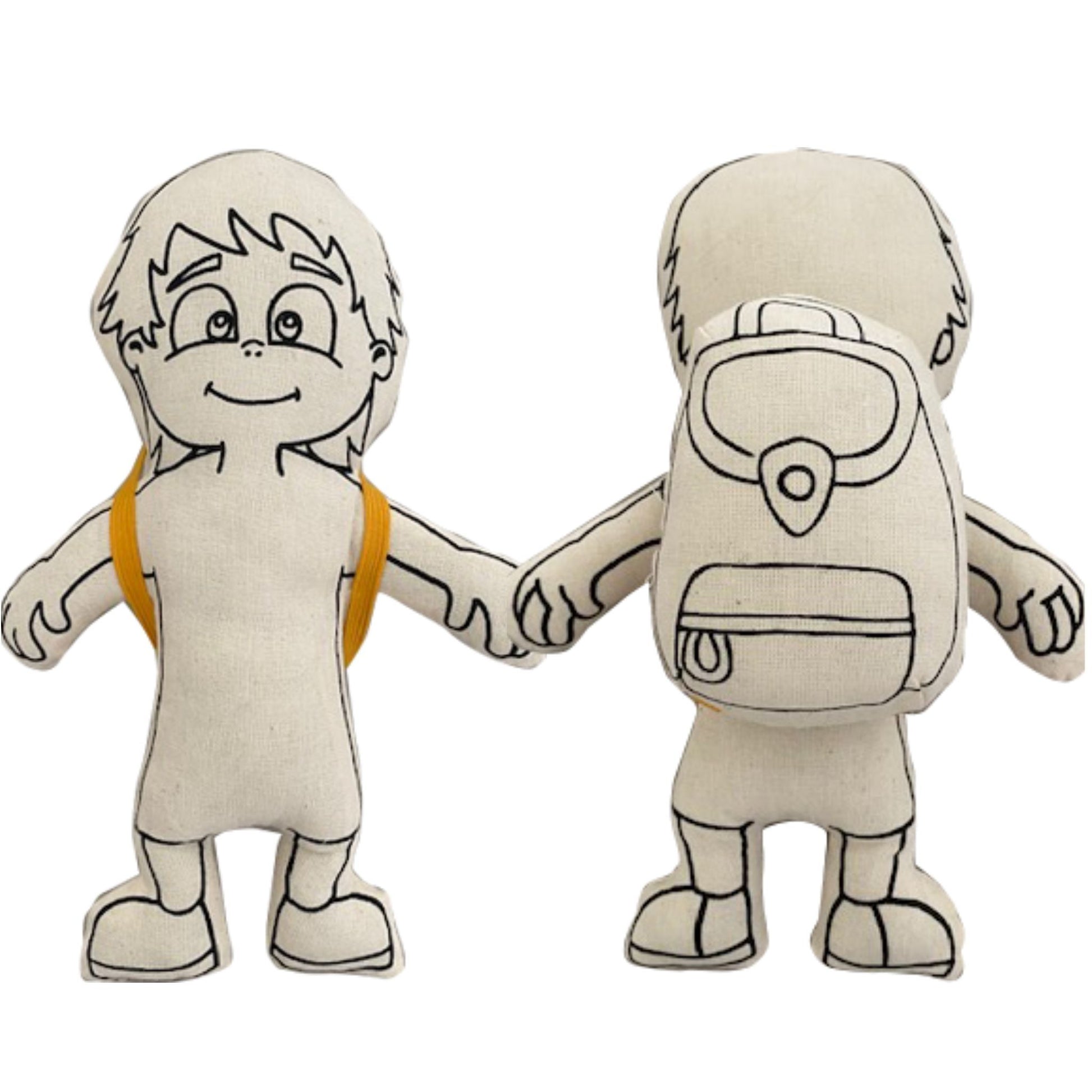 Doll for Coloring  - Gender Neutral - Kid with Bangs
