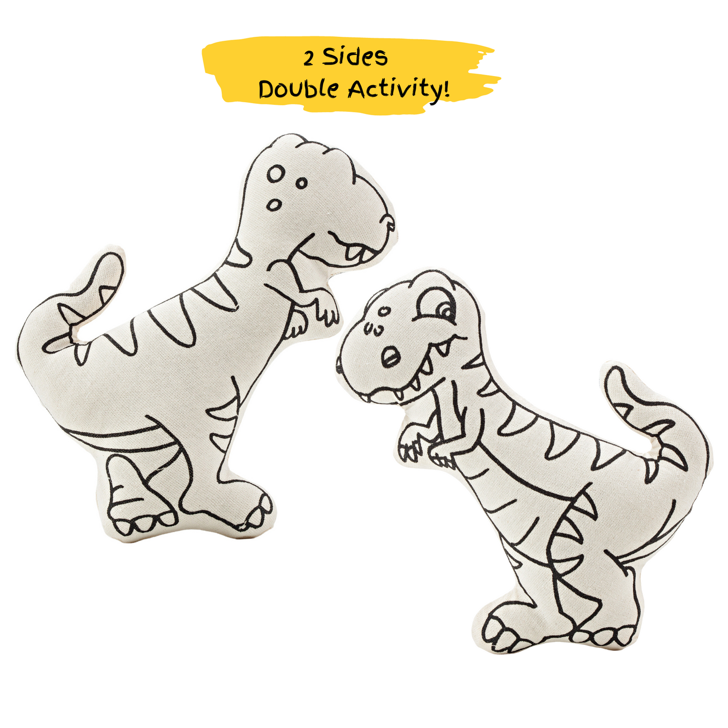 Kiboo Kids: Dinosaurs for Coloring Duo Pack - T-Rex & Triceratops - Washable and Reusable for Creative Play