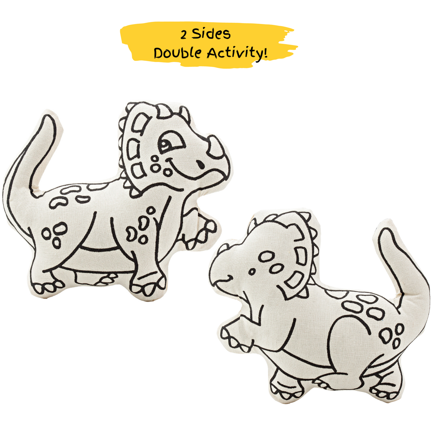 Kiboo Kids: Dinosaurs for Coloring Duo Pack - T-Rex & Triceratops - Washable and Reusable for Creative Play