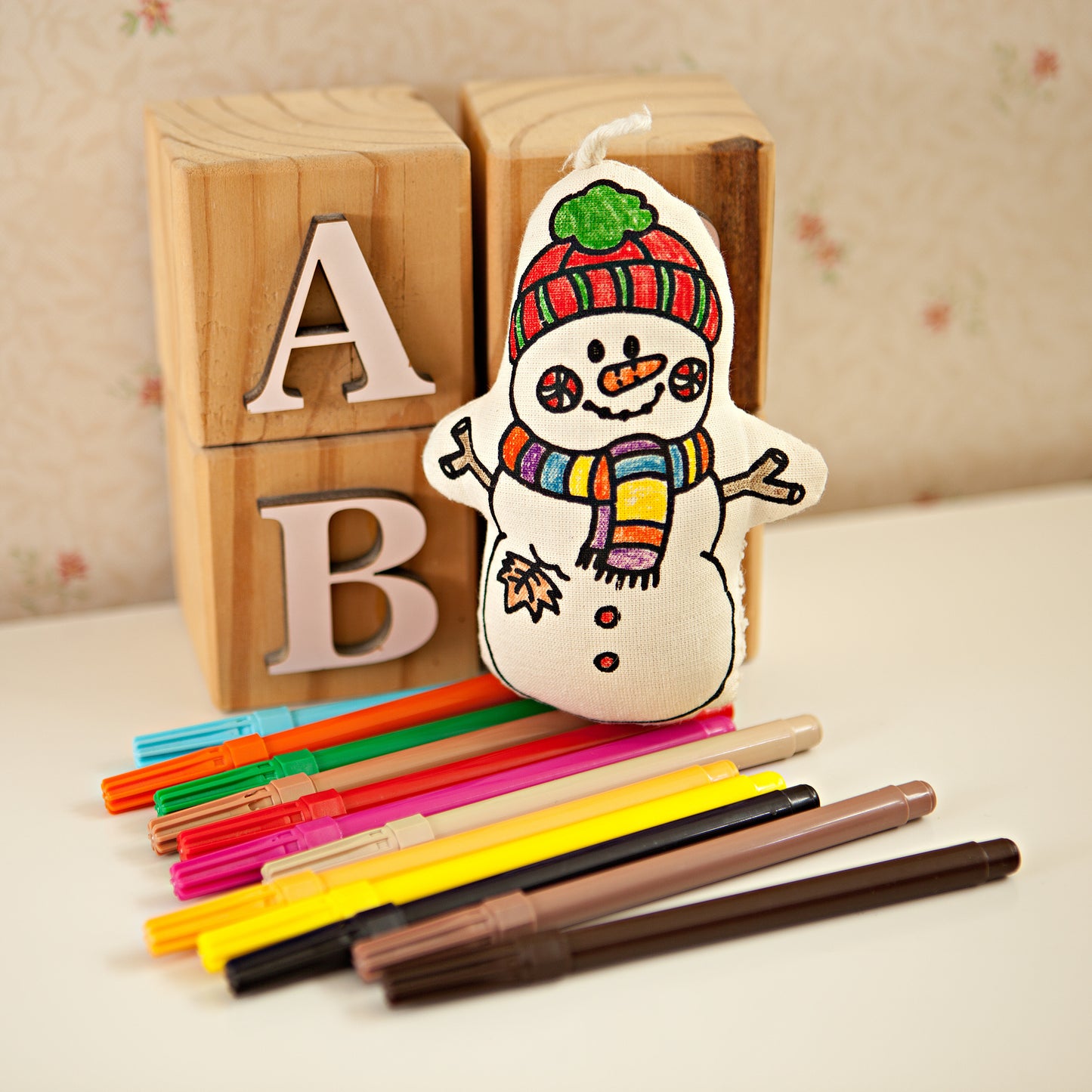 Ornaments for Coloring - Gingerbread Man and Snowman