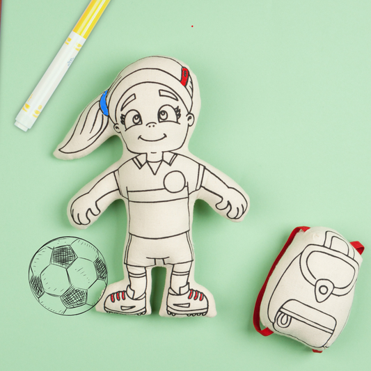Soccer Girl with Ponytail - Kiboo Kids