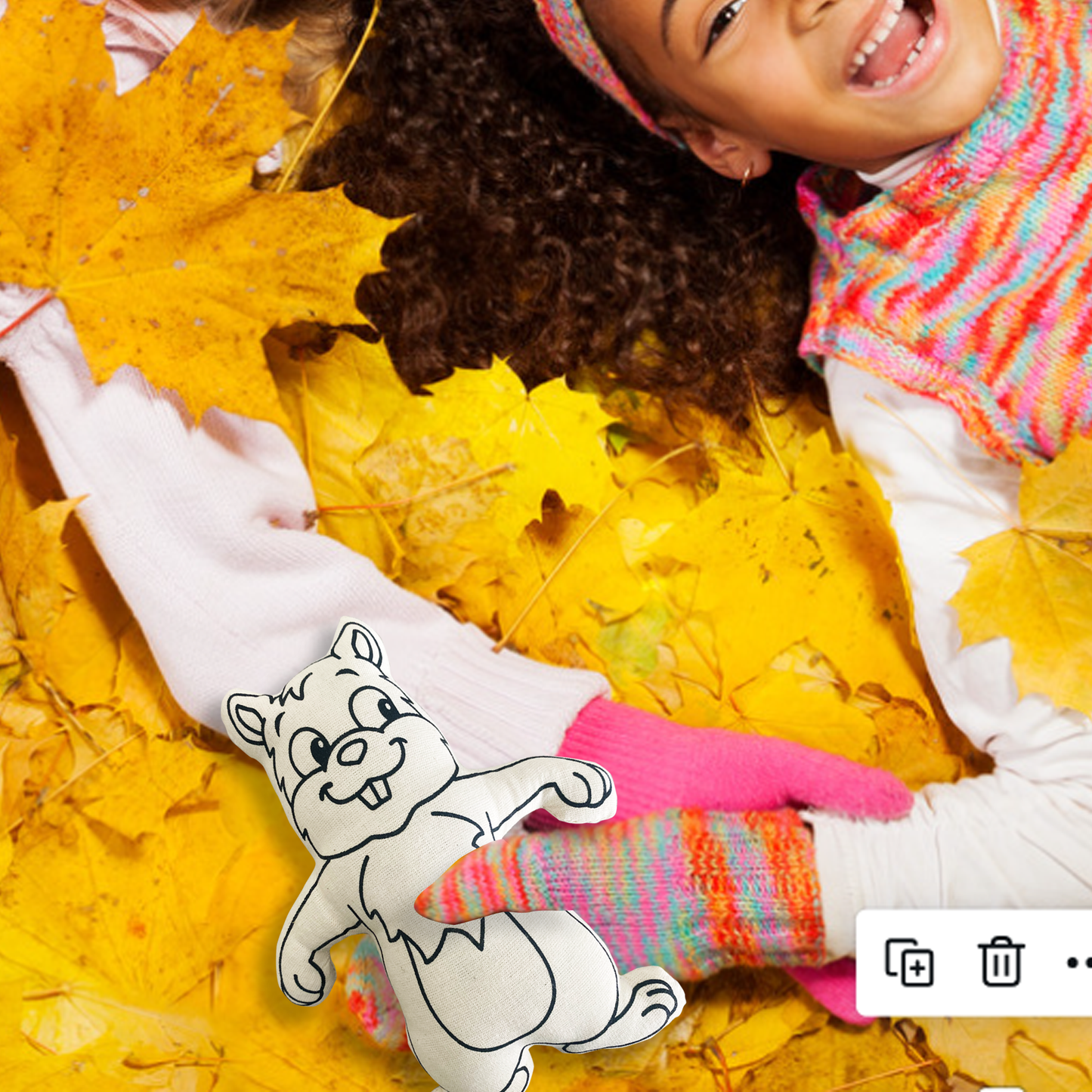 Kiboo Color & Play - Squirrel with Mini Nut Backpack