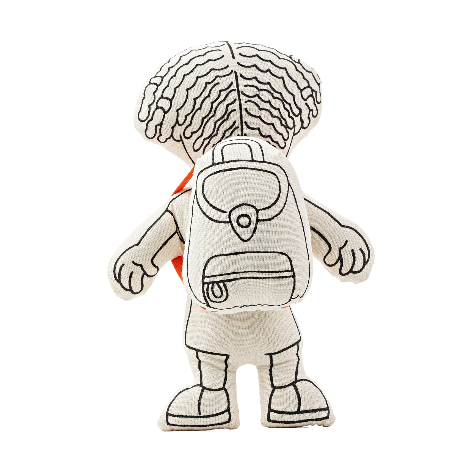 Doll for coloring - Gender Neutral - Kid with Locks