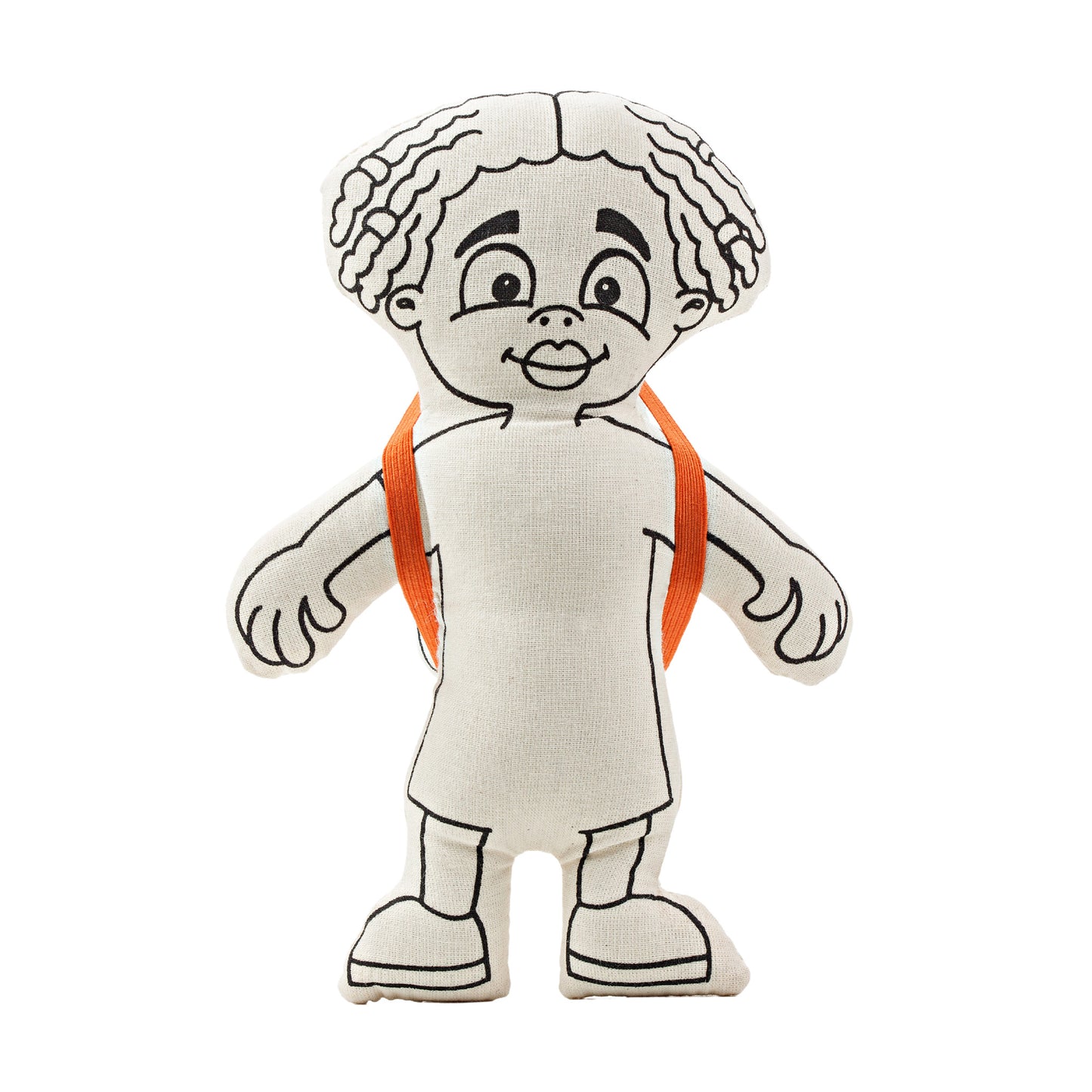 Doll for coloring - Gender Neutral - Kid with Locks