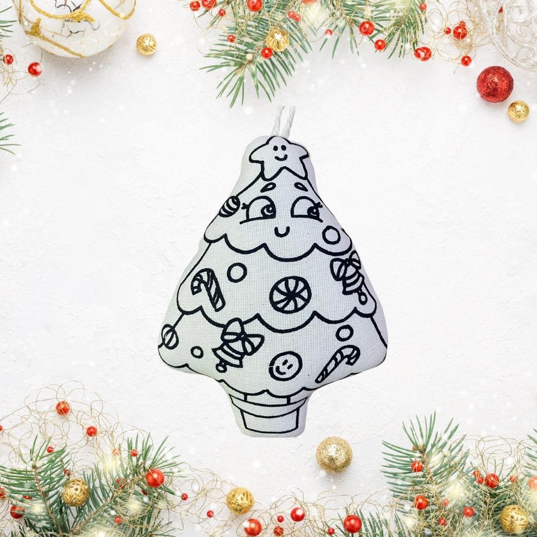 Christmas Tree Ornament for Coloring