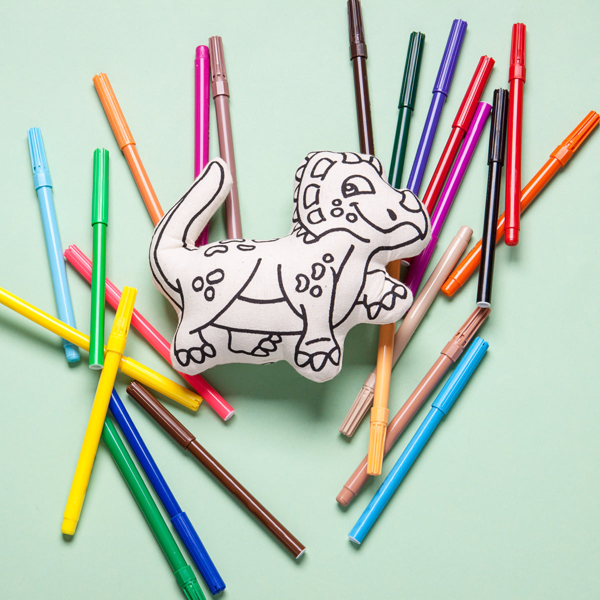 Kiboo Kids Jurassic Series: Triceratops Dinosaur for Coloring and Creative Play