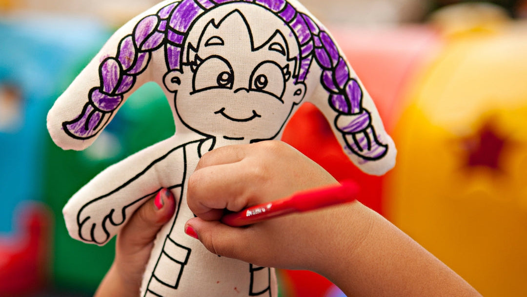 Kiboo Kids - Doll for Coloring - Girl with Braids