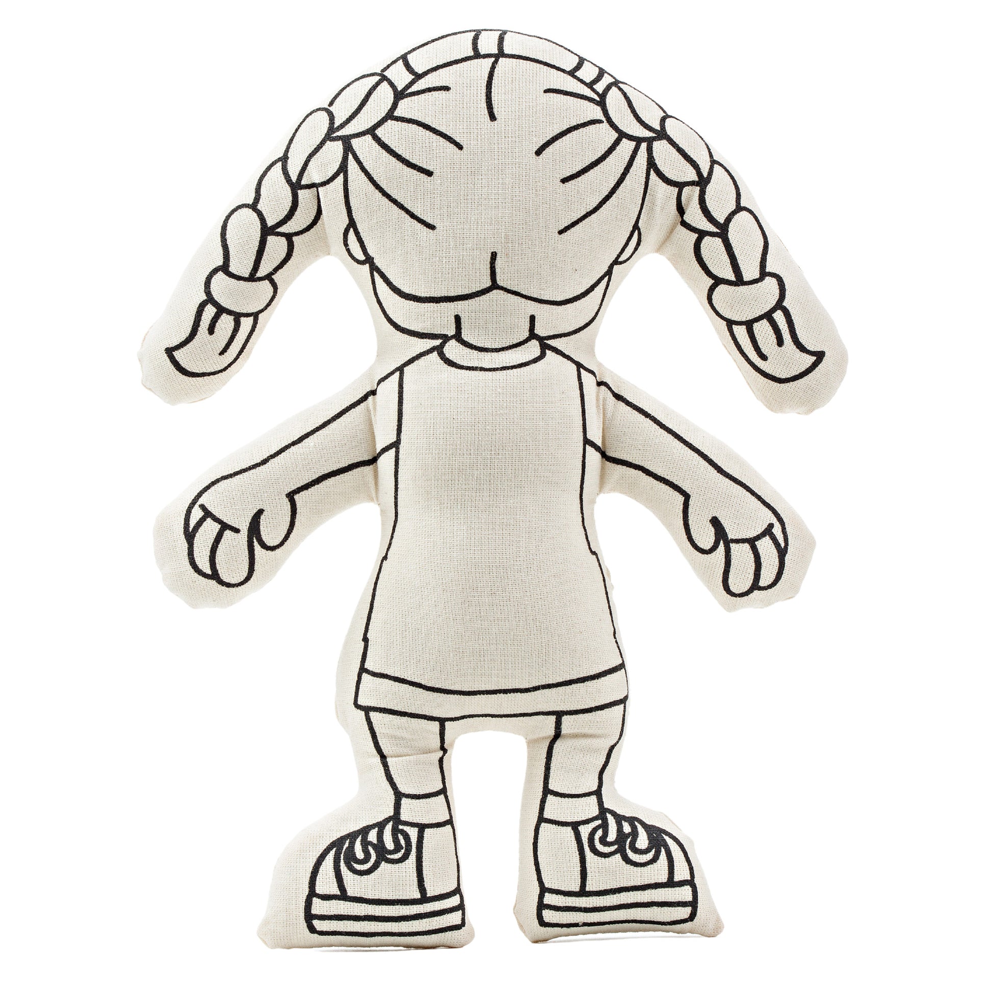 Kiboo Kids - Doll for Coloring - Girl with Braids